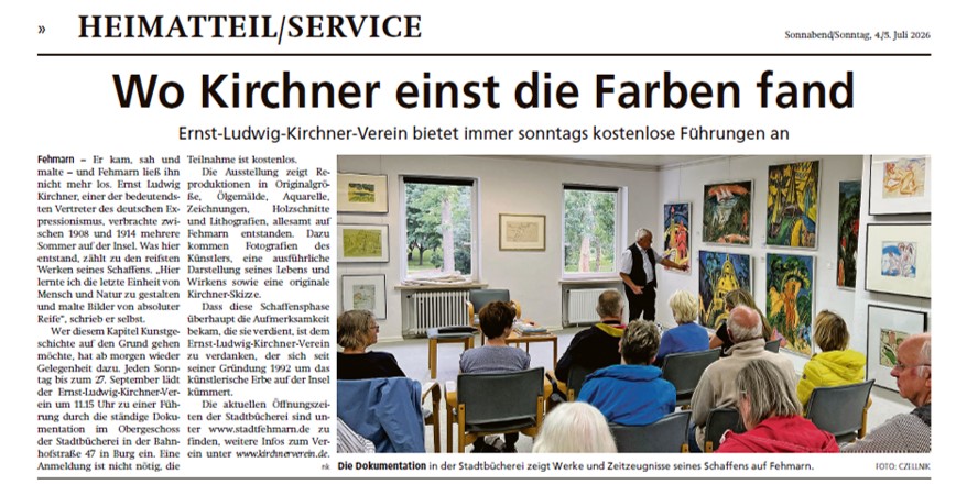 Die Badenden-Wandtafeln von Ernst Ludwig Kirchner am Filmtheater Burg auf Fehmarn